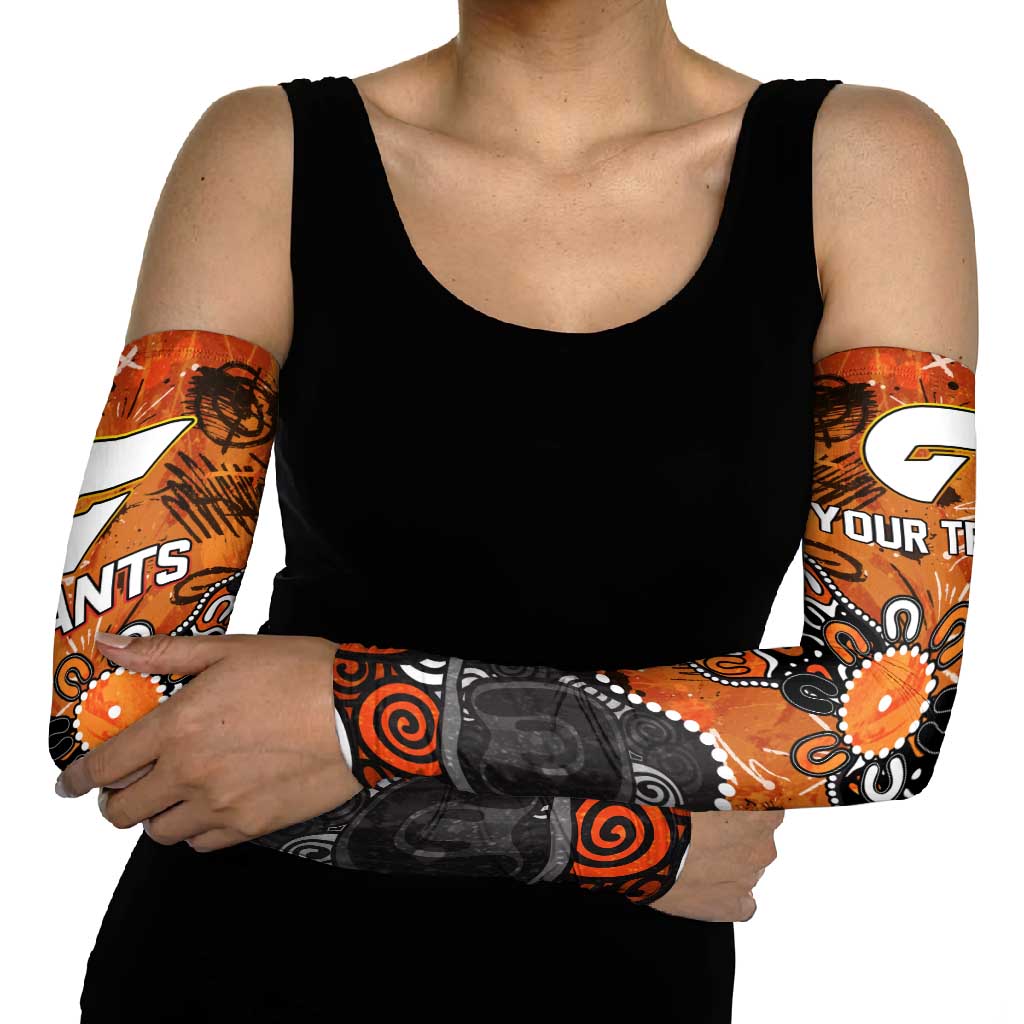 Personalized Greater Western Sydney Giants Arm Sleeves Aboriginal Dot Painting Graffiti Style