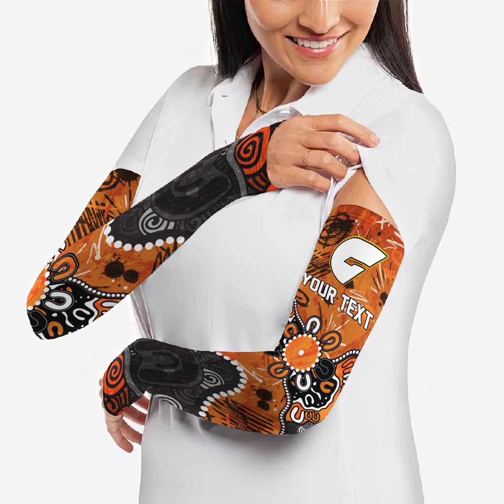 Personalized Greater Western Sydney Giants Arm Sleeves Aboriginal Dot Painting Graffiti Style