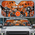 Personalized Greater Western Sydney Giants Auto Sun Shade Aboriginal Dot Painting Graffiti Style