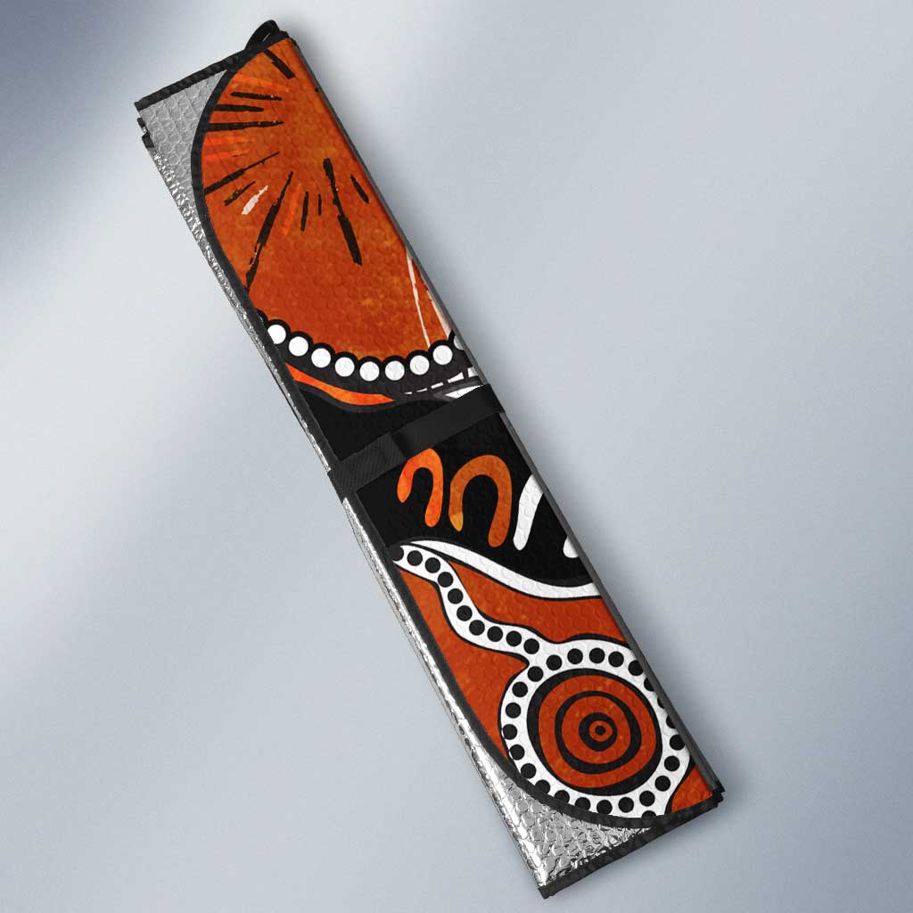 Personalized Greater Western Sydney Giants Auto Sun Shade Aboriginal Dot Painting Graffiti Style