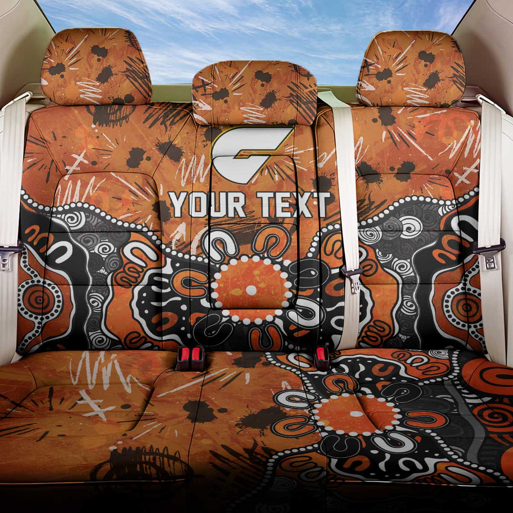 Personalized Greater Western Sydney Giants Back Car Seat Cover Aboriginal Dot Painting Graffiti Style