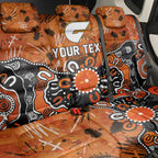 Personalized Greater Western Sydney Giants Back Car Seat Cover Aboriginal Dot Painting Graffiti Style