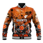 Personalized Greater Western Sydney Giants Baseball Jacket Aboriginal Dot Painting Graffiti Style
