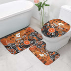 Personalized Greater Western Sydney Giants Bathroom Set Aboriginal Dot Painting Graffiti Style