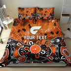 Personalized Greater Western Sydney Giants Bedding Set Aboriginal Dot Painting Graffiti Style