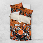 Personalized Greater Western Sydney Giants Bedding Set Aboriginal Dot Painting Graffiti Style