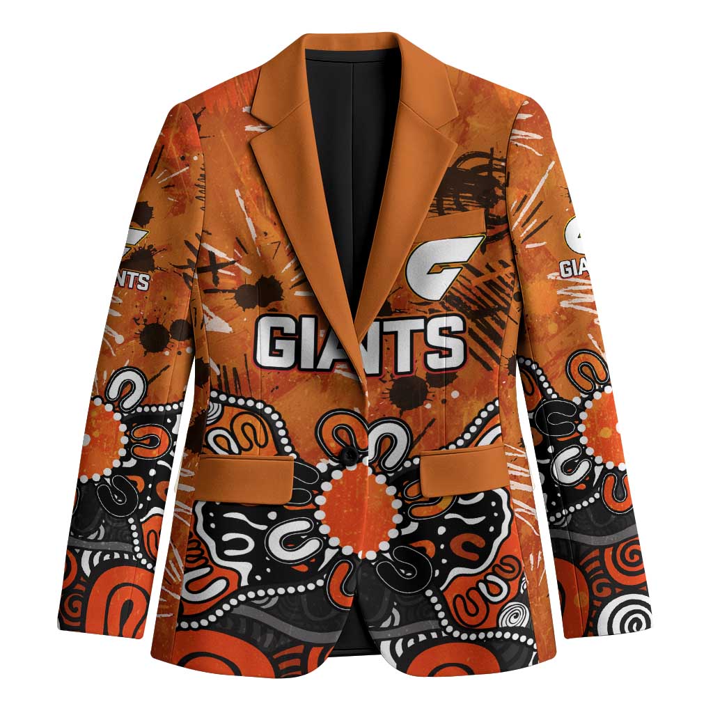 Personalized Greater Western Sydney Giants Blazer Aboriginal Dot Painting Graffiti Style