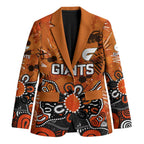 Personalized Greater Western Sydney Giants Blazer Aboriginal Dot Painting Graffiti Style