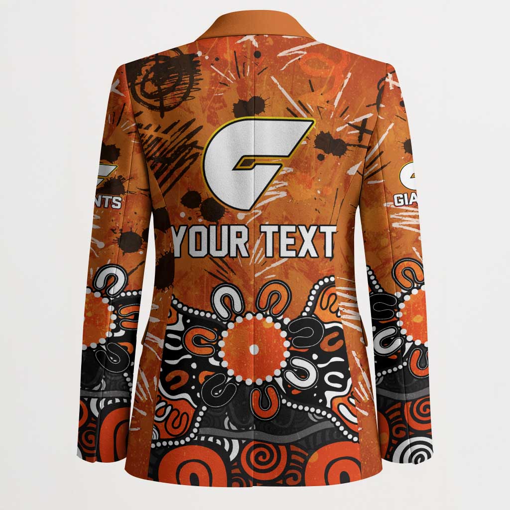 Personalized Greater Western Sydney Giants Blazer Aboriginal Dot Painting Graffiti Style