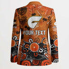 Personalized Greater Western Sydney Giants Blazer Aboriginal Dot Painting Graffiti Style