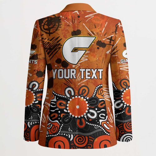 Personalized Greater Western Sydney Giants Blazer Aboriginal Dot Painting Graffiti Style