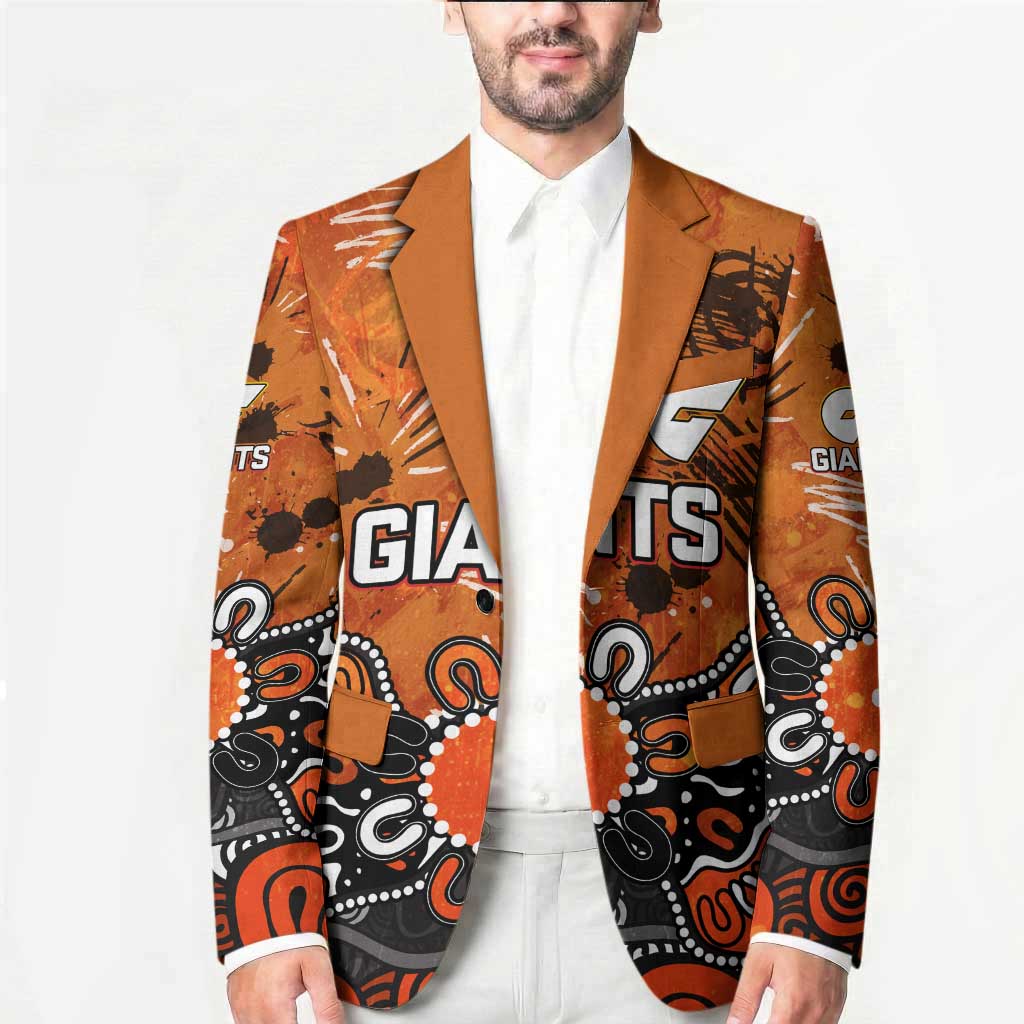Personalized Greater Western Sydney Giants Blazer Aboriginal Dot Painting Graffiti Style