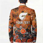 Personalized Greater Western Sydney Giants Blazer Aboriginal Dot Painting Graffiti Style