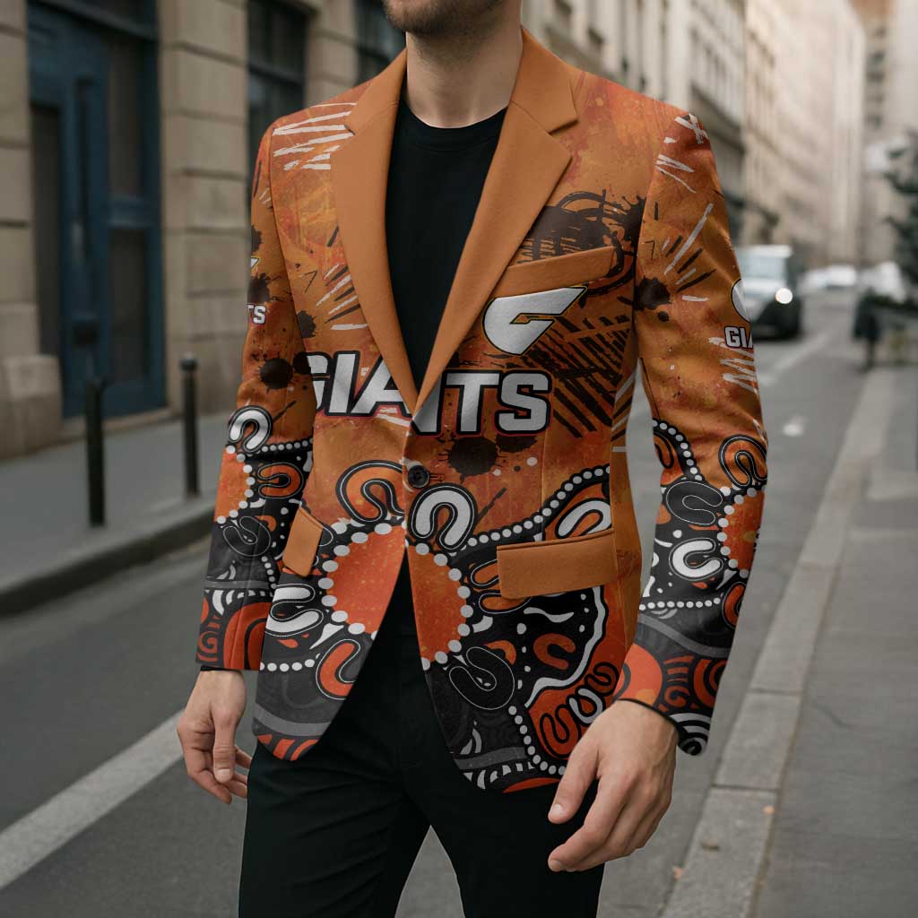 Personalized Greater Western Sydney Giants Blazer Aboriginal Dot Painting Graffiti Style