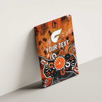 Personalized Greater Western Sydney Giants Canvas Wall Art Aboriginal Dot Painting Graffiti Style