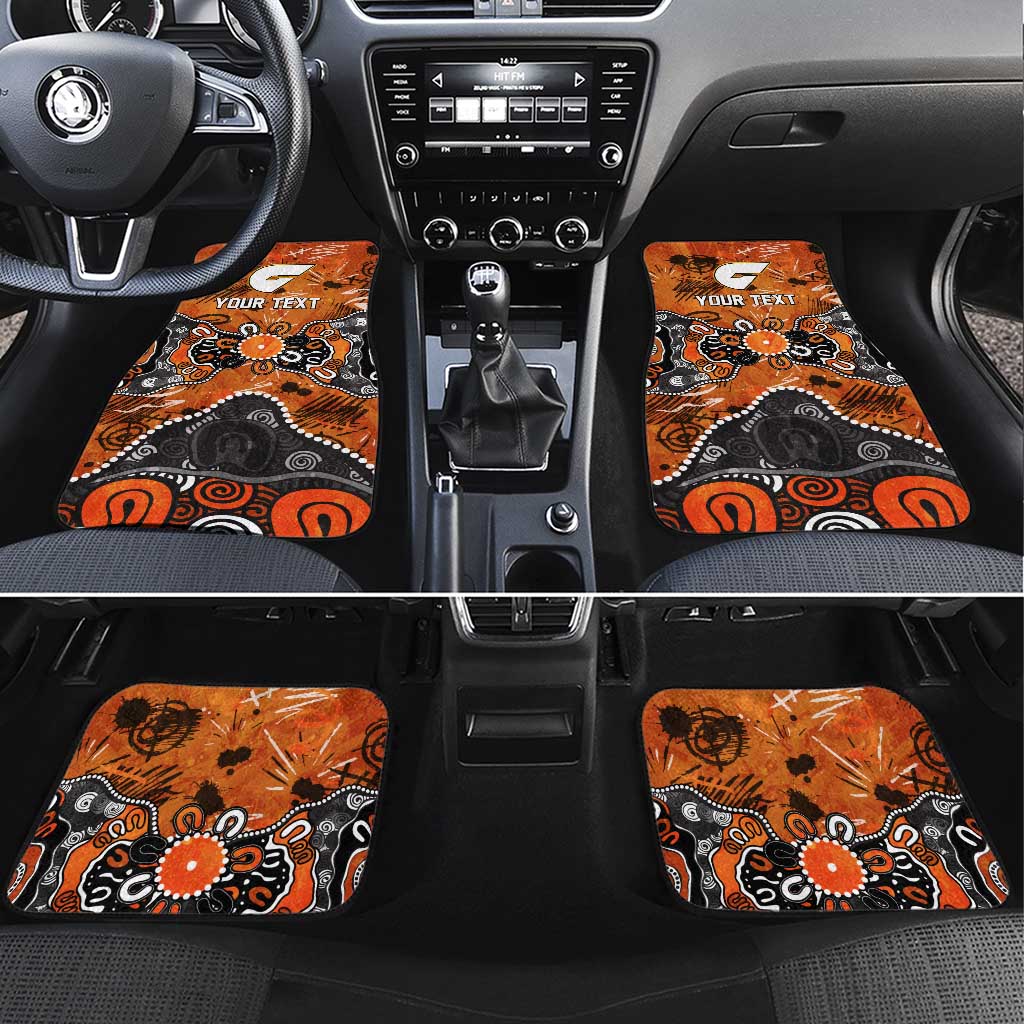 Personalized Greater Western Sydney Giants Car Mats Aboriginal Dot Painting Graffiti Style