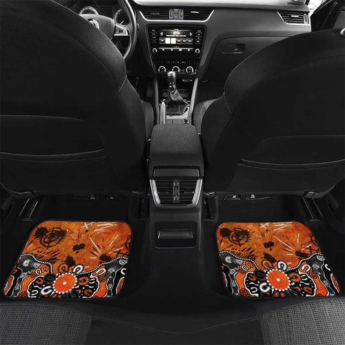 Personalized Greater Western Sydney Giants Car Mats Aboriginal Dot Painting Graffiti Style