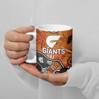 Personalized Greater Western Sydney Giants Ceramic Mug Aboriginal Dot Painting Graffiti Style