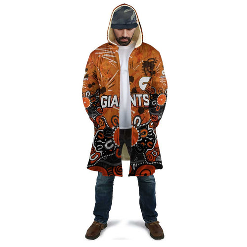 Personalized Greater Western Sydney Giants Cloak Aboriginal Dot Painting Graffiti Style