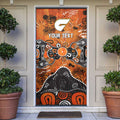 Personalized Greater Western Sydney Giants Door Cover Aboriginal Dot Painting Graffiti Style