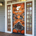 Personalized Greater Western Sydney Giants Door Cover Aboriginal Dot Painting Graffiti Style