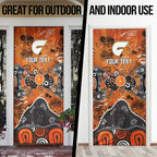 Personalized Greater Western Sydney Giants Door Cover Aboriginal Dot Painting Graffiti Style