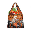 Personalized Greater Western Sydney Giants Grocery Bag Aboriginal Dot Painting Graffiti Style