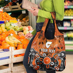 Personalized Greater Western Sydney Giants Grocery Bag Aboriginal Dot Painting Graffiti Style