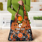 Personalized Greater Western Sydney Giants Grocery Bag Aboriginal Dot Painting Graffiti Style