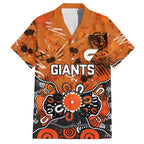 Personalized Greater Western Sydney Giants Hawaiian Shirt Aboriginal Dot Painting Graffiti Style