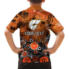 Personalized Greater Western Sydney Giants Hawaiian Shirt Aboriginal Dot Painting Graffiti Style