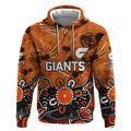 Personalized Greater Western Sydney Giants Hoodie Aboriginal Dot Painting Graffiti Style