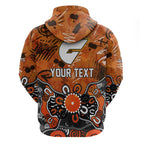 Personalized Greater Western Sydney Giants Hoodie Aboriginal Dot Painting Graffiti Style