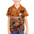 Personalized Greater Western Sydney Giants Kid Hawaiian Shirt Aboriginal Dot Painting Graffiti Style