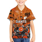 Personalized Greater Western Sydney Giants Kid Hawaiian Shirt Aboriginal Dot Painting Graffiti Style
