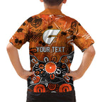 Personalized Greater Western Sydney Giants Kid Hawaiian Shirt Aboriginal Dot Painting Graffiti Style