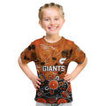 Personalized Greater Western Sydney Giants Kid T Shirt Aboriginal Dot Painting Graffiti Style