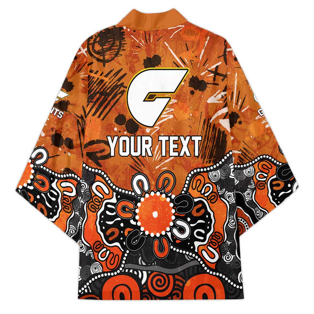 Personalized Greater Western Sydney Giants Kimono Aboriginal Dot Painting Graffiti Style