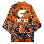 Personalized Greater Western Sydney Giants Kimono Aboriginal Dot Painting Graffiti Style