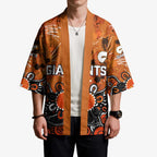 Personalized Greater Western Sydney Giants Kimono Aboriginal Dot Painting Graffiti Style