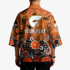 Personalized Greater Western Sydney Giants Kimono Aboriginal Dot Painting Graffiti Style