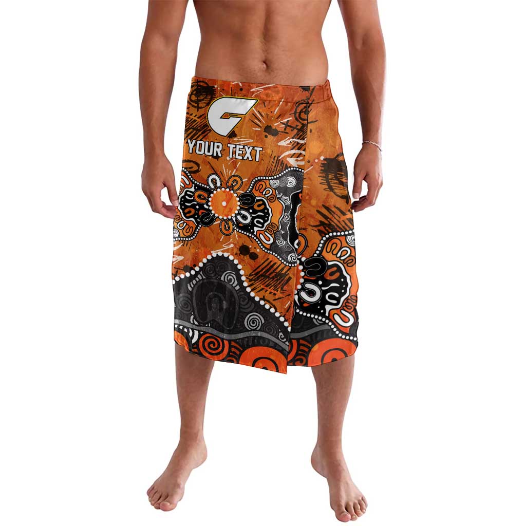 Personalized Greater Western Sydney Giants Lavalava Aboriginal Dot Painting Graffiti Style