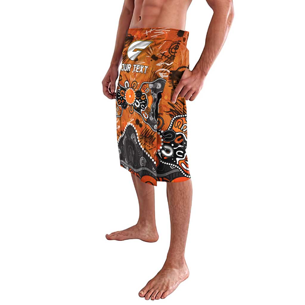 Personalized Greater Western Sydney Giants Lavalava Aboriginal Dot Painting Graffiti Style
