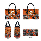 Personalized Greater Western Sydney Giants Leather Bag Aboriginal Dot Painting Graffiti Style