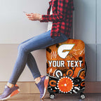 Personalized Greater Western Sydney Giants Luggage Cover Aboriginal Dot Painting Graffiti Style