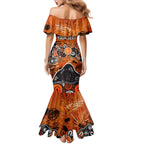 Personalized Greater Western Sydney Giants Mermaid Dress Aboriginal Dot Painting Graffiti Style