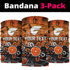 Personalized Greater Western Sydney Giants Neck Gaiter Aboriginal Dot Painting Graffiti Style