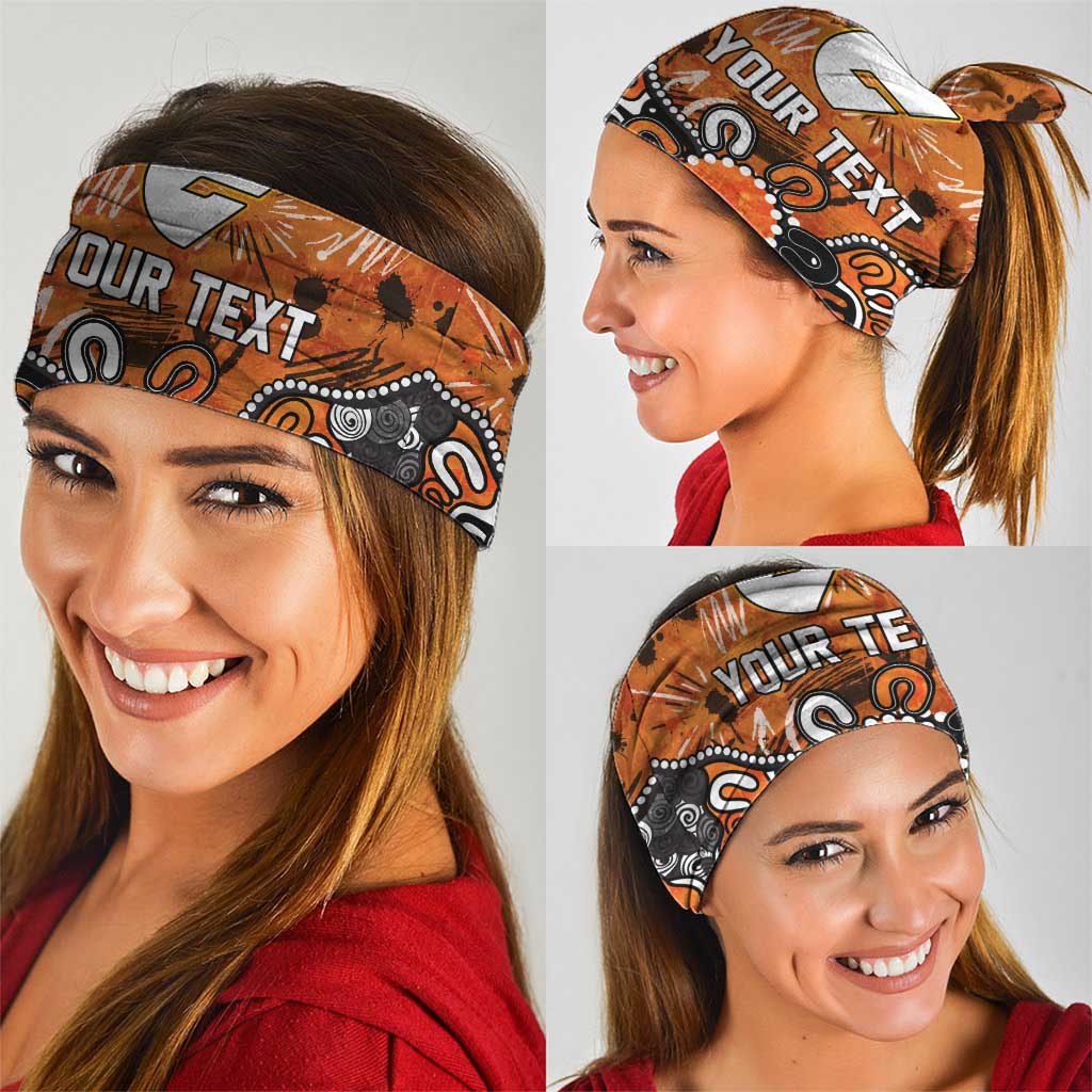 Personalized Greater Western Sydney Giants Neck Gaiter Aboriginal Dot Painting Graffiti Style