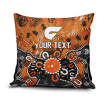 Personalized Greater Western Sydney Giants Pillow Cover Aboriginal Dot Painting Graffiti Style