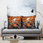 Personalized Greater Western Sydney Giants Pillow Cover Aboriginal Dot Painting Graffiti Style